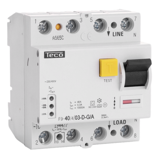 [/F940403DGA] Residual current circuit breaker TC 4p 40A 300mA Dig. Type A