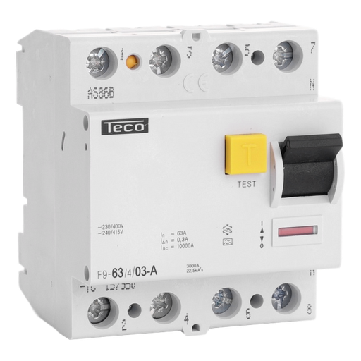 [/F963403A] Diff. schak. Teco 4P 63A 300mA Type A