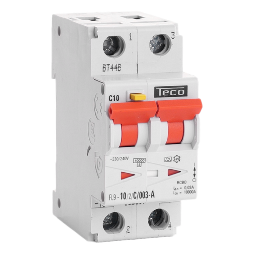 [/FL9102C003A] Diff. aut. Teco 2p 10A Courbe C Type A 30mA