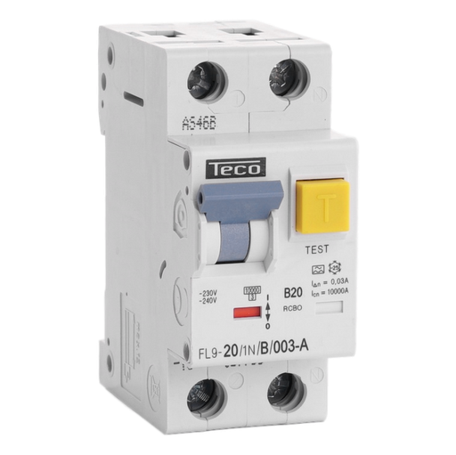 [/FL9201NB003A] Diff. aut. Teco 1N 20A Courbe B Type A 30mA