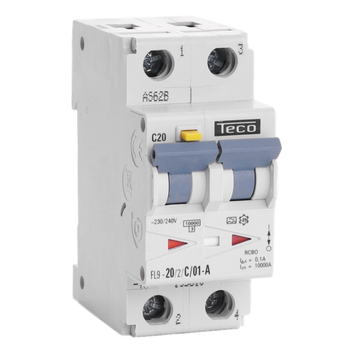 [/FL9202C01A] Diff. aut. Teco 2p 20A Courbe C Type A 100mA