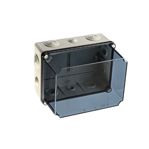 [/GSVT231] Junction box 241x180x175 + cable gland + transparent high cover