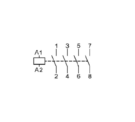 [/K005D004024] Industriële micro-contactor 4-polig 12A  5A 24VAC