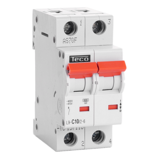 [/L9C1026] Automaat Teco 2P 10A 6kA Curve C