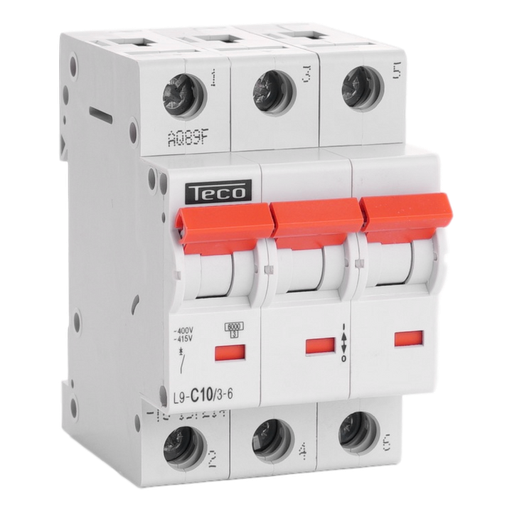 [/L9C1036] Automaat Teco 3P 10A 6kA Curve C