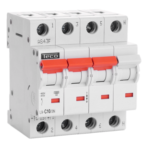 [/L9C103N] Automaat Teco 3N 10A 10kA Curve C