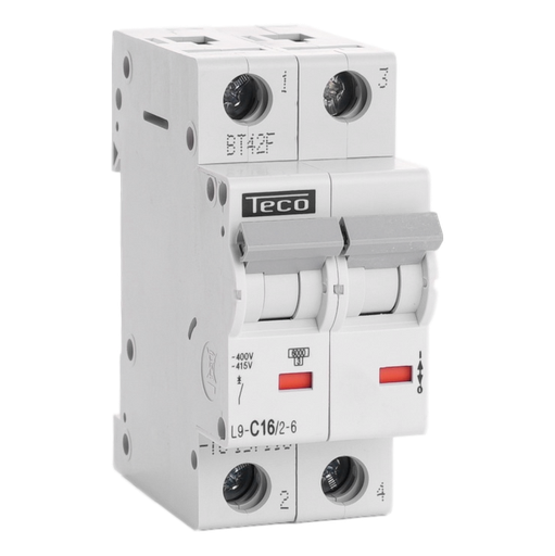 [/L9C1626] Disjoncteur Teco 2P 16A 6kA Courbe C