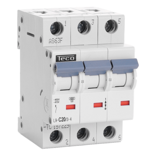 [/L9C2034] Sicherungsautomat Teco 3P 20A 4,5kA Kurve C