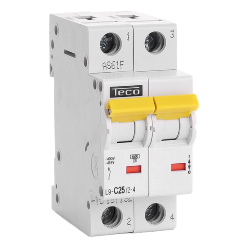 [/L9C2524] Disjoncteur Teco 2P 25A 4,5kA Courbe C