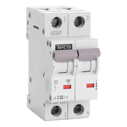 [/L9C3226] Sicherungsautomat Teco 2P 32A 6kA Kurve C