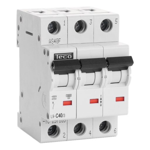 [/L9C403] Sicherungsautomat Teco 3P 40A 10kA Kurve C