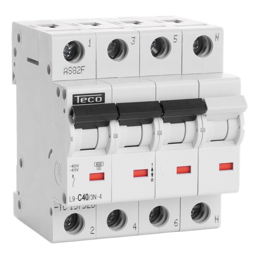 [/L9C403N4] Disjoncteur Teco 3N 40A 4,5kA Courbe C