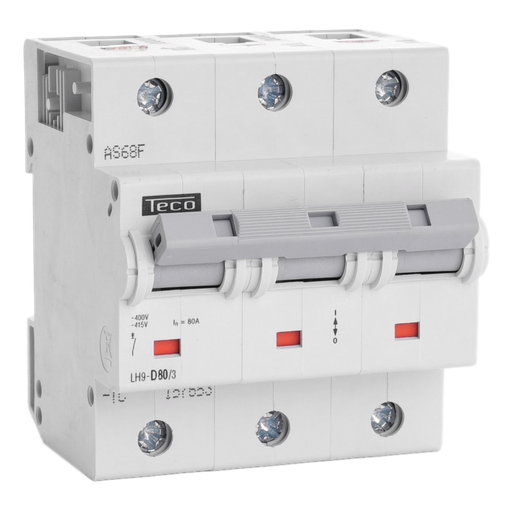 [/LH803D] Automaat Teco 3P 80A 20kA Curve D