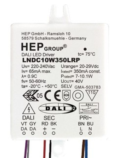 [/LNDC10W500LRP] DALI Dimmbarer LED Treiber 500mA 10W NAULA