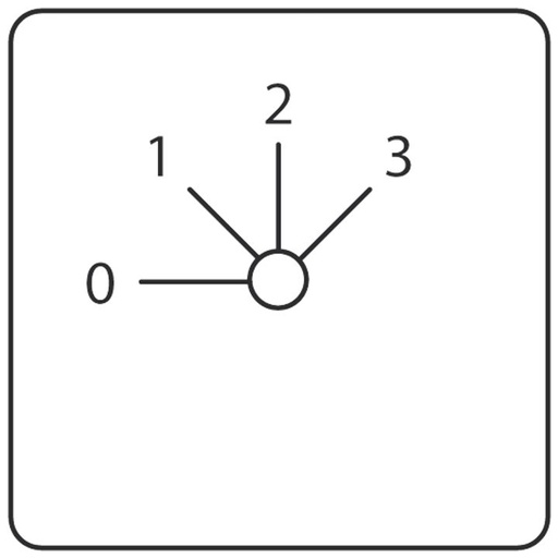 [/M10HSMAST031] Modulaire 3-standenschakelaar met 0-positie