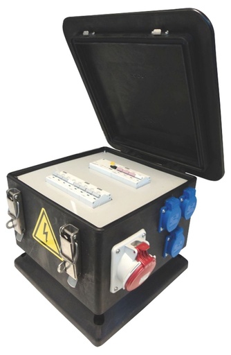 [/PIKO32/4/M] Coffret de distr. en caoutchouc 32 A