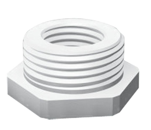 [/PREM40M16] Kunststof reductie schroefdraad: 40mm-16mm