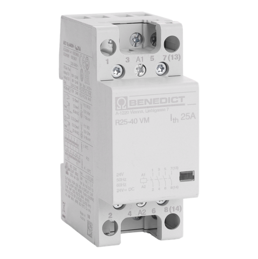 [/R2540230] Modulaire contactor B&J 25A 230VAC 4NO