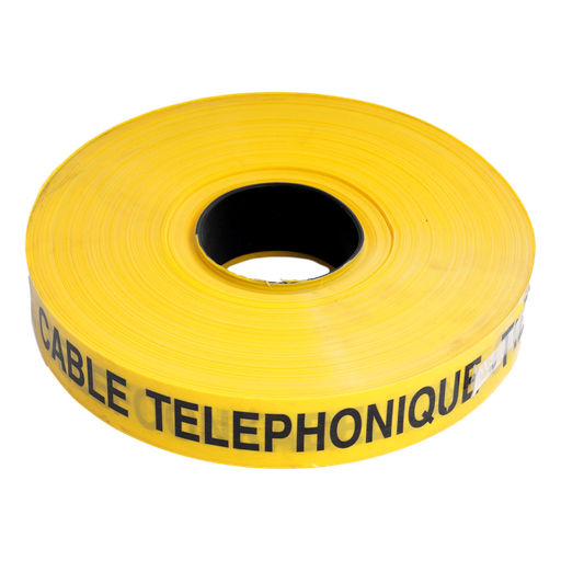 [/RAQ42151689] Ruban avert. 0,15mmx40mmx250m Ja/Nr ' Câble téléphonique'