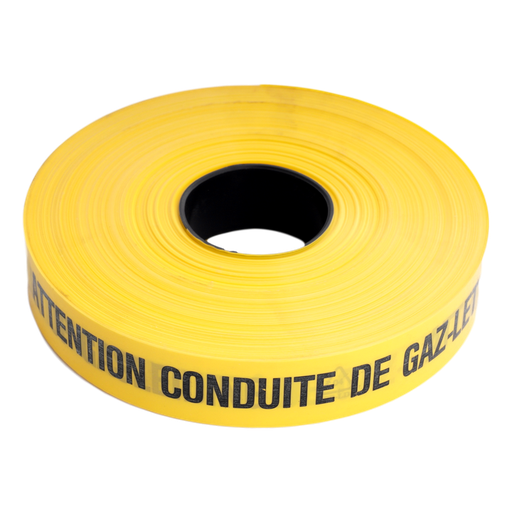 [/RAQ42151977] Ruban avert. 0,15mmx40mmx250m Ja/Nr ' Att. conduite gaz'