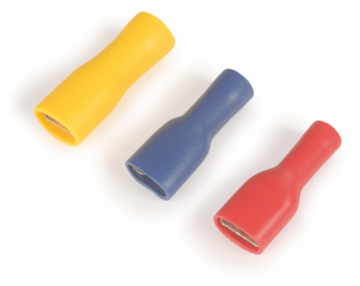 [/SOFAFH/A-1.5] Vrouw. volgeïsol. faston, rood, 1.5mm², B6,6mm