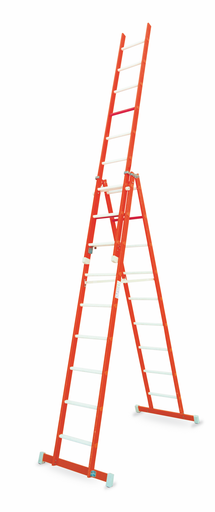 [/SOFEF/3-2505] Step ladder with extendable section, 2x5+5 steps