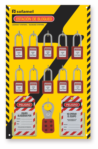 [/SOFLS-10-D] Lockout station - full 486x300mm