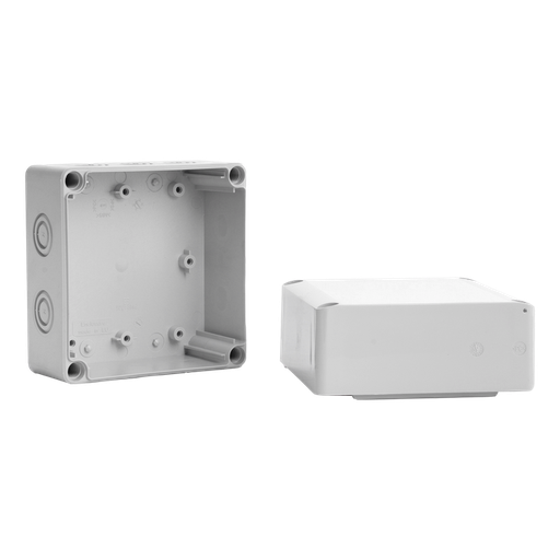 [/SPCM131310G] 125x125x100 doos S pc deks.g IP66 in 4xM16/25+6xM12/20