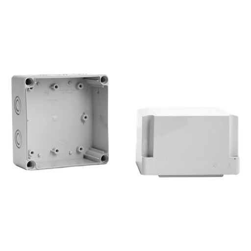 [/SPCM131313G] 125x125x125 doos S pc deks.g IP66 in 4xM16/25+6xM12/20
