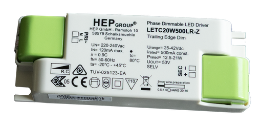 [/TLC410PHD2] (AS) Driver 20w Phase Dim 500mA pour TECO NAULA