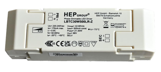 [/TLC410PHD3] Driver 30w Phase Dim 500mA voor TECO NAULA