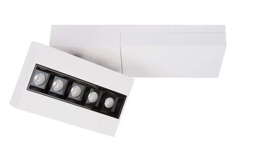 [/TLC502WW32F1] LED Spotlight Teco OKANDO 5x2W 3000K Ra90 Dim White (ref. black)
