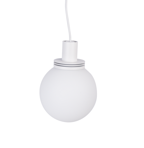 [/TLC710WW25S3] Suspension LED TECO NAULA Blanc Boule Ø100 3000K 9W Dim.