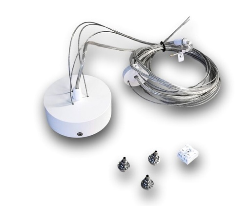 [/TLCSUSX120V0] Susp kit 2m for Teco ENIMA LED Ceiling Light + Rosace bl.