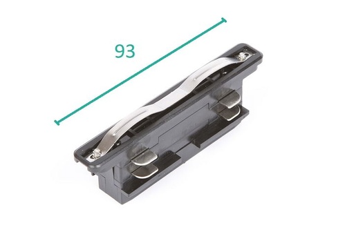 [/TLZ000BSTRMN] Rechte connector mini Zwart voor Teco 3P-Track