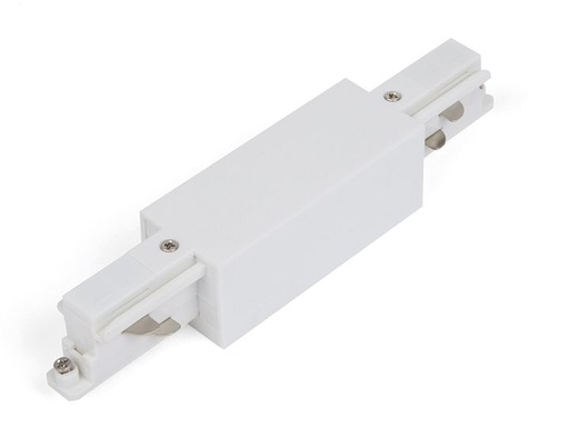[/TLZ000WSTRFL] Rechte connector met voedingspunt Wit voor Teco 3P-Track