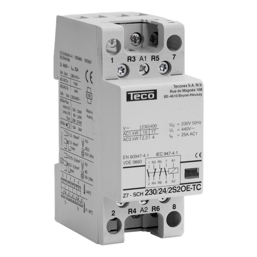 [/Z7SCH230242S2OE] Contactor Teco 230VAC 25A 2NO+2NG