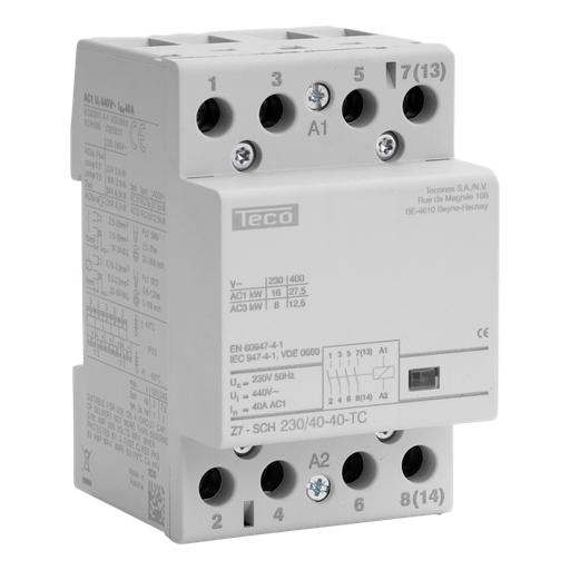 [/Z7SCH2304040] Contactor Teco 230VAC 40A 4NO