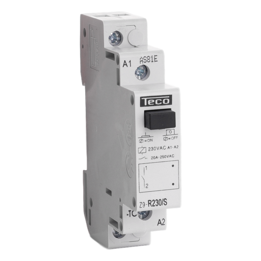 [/Z9R230S] Installatierelais Teco 230VAC 20A 1NO