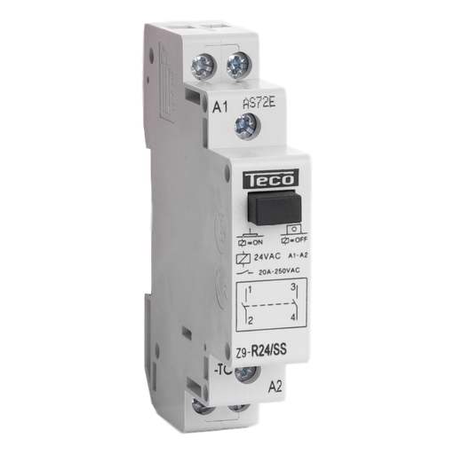 [/Z9R24SS] Installatierelais Teco 24VAC 20A  2NO
