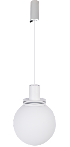 [/ABOL10DP01VW] (AS)Pendel bol NAULA 3000K + base  Phase dim Blanc