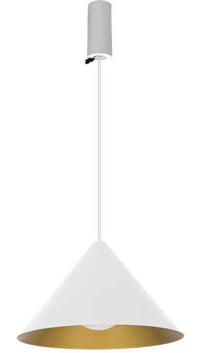 [/ACAP10DP01BG] (AS)Pendel cap NAULA 3000K + base  Phase dim Blanc Doré