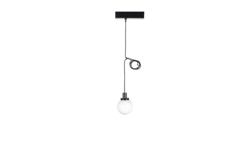 [/TRACKBOLB3000K] (AS)LED-pendel. TRACK NAULA  Bol Ø100 10W 3000K Dim. Zwart
