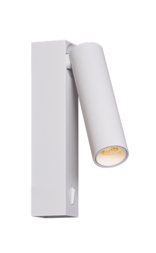 [/TIBSWR27W] Wandspot TIBET-3 verstellbar auf Basis 5W 2700K 34° (inkl. Driver) weiss